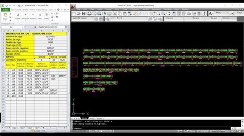 Autolisp Excel Vigas Estructurales Youtube