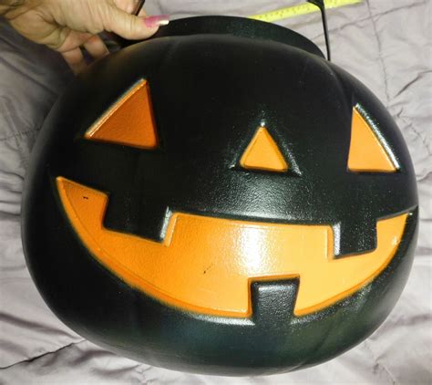 Fun Large Black Pumpkin Decor Halloween Collectable Vintage - Etsy