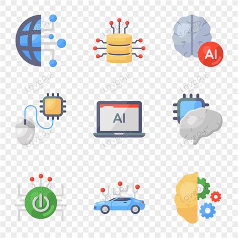 Paquete De Iconos Planos De Tecnolog A Futurista Png Im Genes Gratis