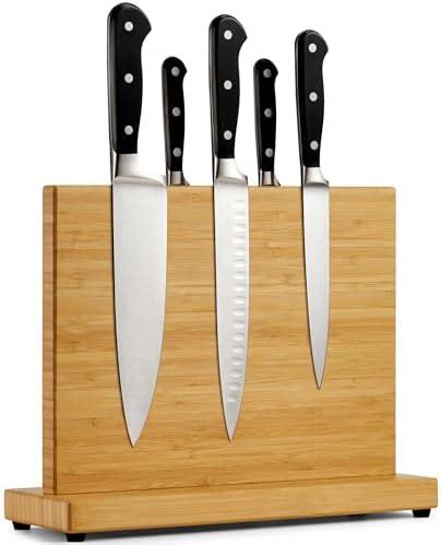 Larhn Magnetic Knife Block For Up To Cm Knives Powerful Double