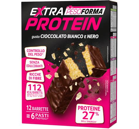 Barrette Extra Protein Cioccolato Bianco E Nero Pesoforma