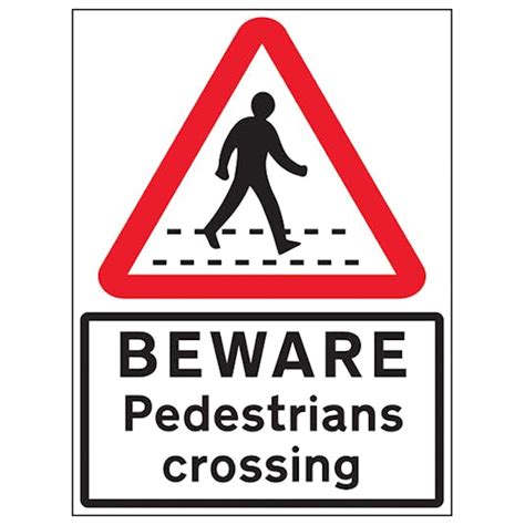 Beware Pedestrians Crossing Traffic And Parking Signs Reflective Traffic Signs Safety