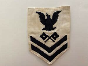 NR555 WW2 US Navy Rate Signalman 2nd Class White Blue Black Stripes