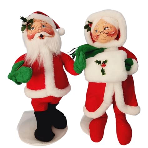 Annalee Holiday 994 Annalee Mr Mrs Santa Claus Mobilitee Doll Set