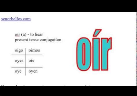 Oir Past Tense Conjugation The Education
