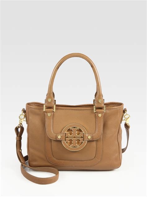 Tory Burch Amanda Mini Satchel In Brown Tan Lyst