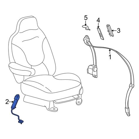 Lincoln OE 6L3Z1861203AB Front Left Seat Belt Receptacle