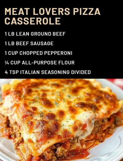 Meat Lovers Pizza Casserole 99easyrecipes