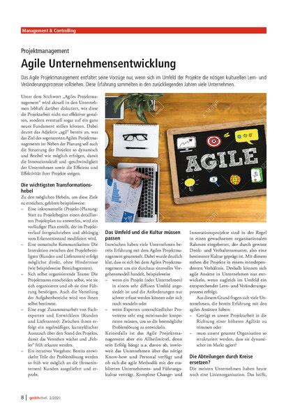 Agile Unternehmensentwicklung Agiles Projektmanagement Beratung