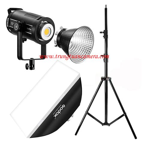 Combo đèn LED Godox SL 200W II Softbox Godox 60 x 90cm chân đèn 2 4m