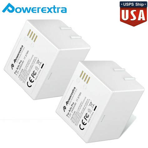 2-Pack Battery for ARLO PRO, PRO 2, Extra Rechargeable Camera VMA4400 ...