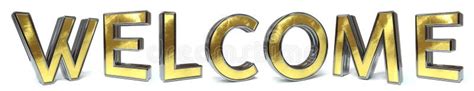 Welcome Golden Text Stock Illustration Illustration Of Concept 118928935