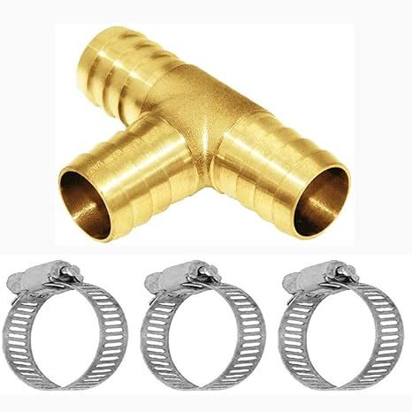 Amazon HZFJ 1PCS 1 Inch25MM Brass Hose Barb Fitting 3 Way Tee