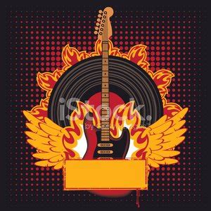 Guitar On Fire Stock Vector | Royalty-Free | FreeImages