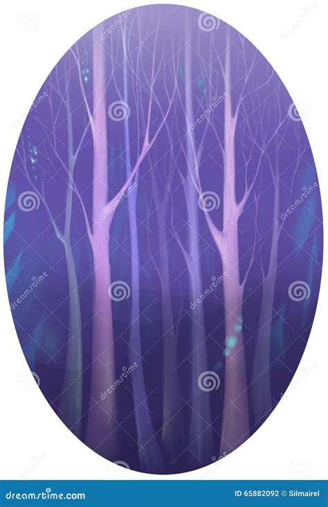 Digital Konst F R Violett Skog F R Tr D Magisk Wood Stock