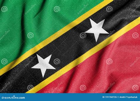 National Flag of the St. Kitts and Nevis. the Main Symbol of an ...