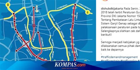 Ini 27 Segmen Jalan Yang Bebas Ganjil Genap Di Jakarta