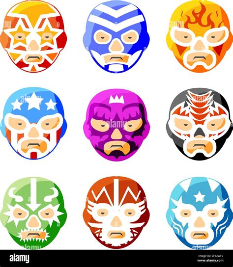 Lucha libre masks mexico Stock Vector Images - Alamy