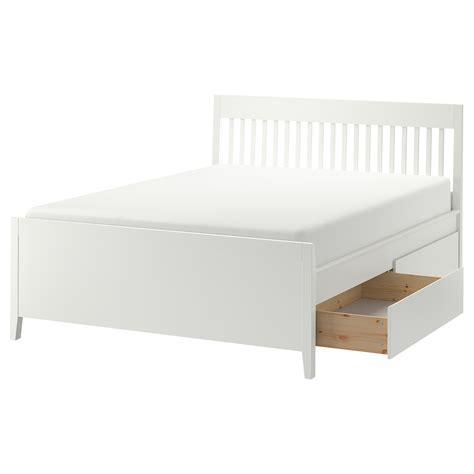Каркас кровати с ящиками - IKEA IDANÄS/IDANAS, 200х140 см, белый ...