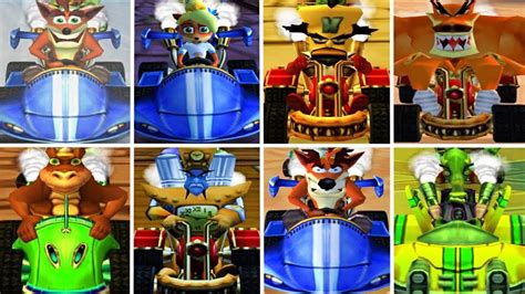 Crash Nitro Kart All Characters Road To Crash Team Racing Nitro