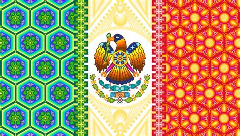 Flag Of Mexico Inspired By The Wix Rika Huichol Art Scrolller