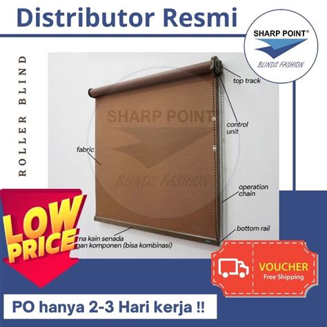 Jual Roller Blind Dimout Blackout Tirai Gulung Gorden Minimalis