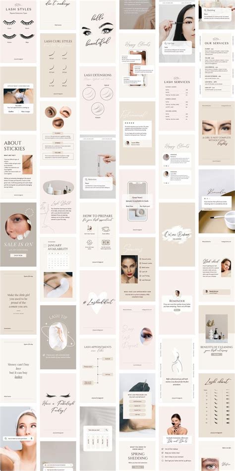 Lash Tech Story Template Lash Instagram Story Lash Marketing Templates