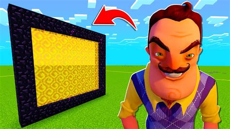 How To Make A Portal To The Hello Neighbor Dimension In Minecraft Youtube