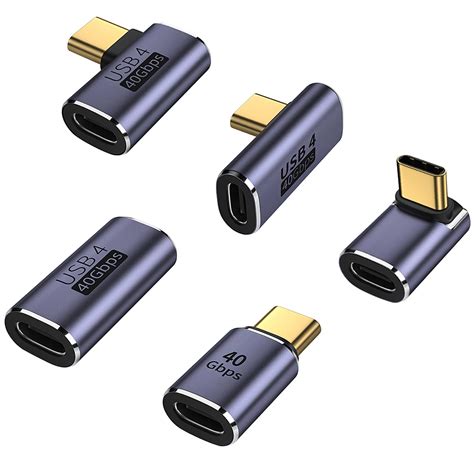 Buy Areme Pack Usb C Adapter Degree Up Down Left Right Angle Usb