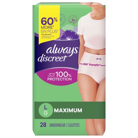 Save On Always Women S Discreet Boutique Incontinence Underwear Maximum