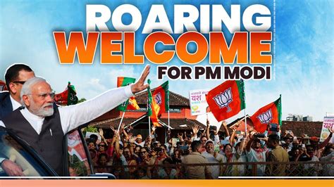 Pm Modi Gets A Rousing Reception In Sindhudurg Maharashtra Youtube