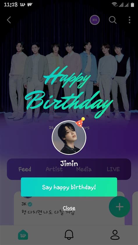 Bts Community Posts 생일 축하합니다 생일 축하합니다 사랑하는 지민 씨 생일 축하합니다 😘🥳🎊🎉🎂🎁💜