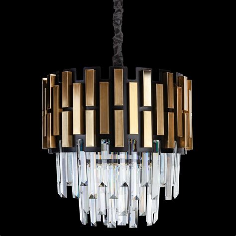 lampa wisząca edna z metalu i kryształów w stylu art deco kod 386869