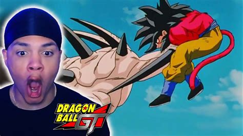 Ssj4 Goku And Vegeta Vs Omega Shenron Dragon Ball Gt Episode 61 Reaction Youtube