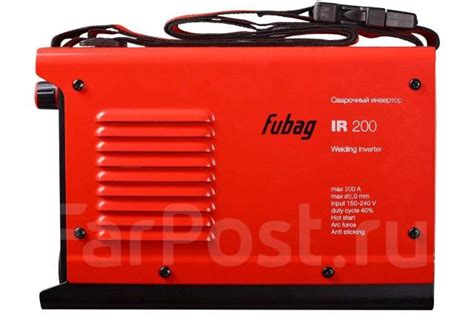 Сварочный аппарат "Fubag" IR 200 VRD, инвертор 220В, 200А, ф1.6-5.0 мм ...