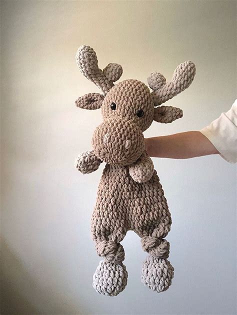 Extra Large Moose Snuggler Extra Large Moose Lovey Crochet Moose Moose