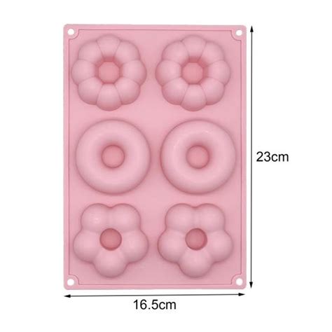 Buy Cake Mold Innovative High Temperature Resistant Silicone 6 Cavities 3 Groups Donut Dessert