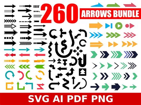 Arrows SVG Bundle Arrows Clipart Png Right Arrow Svg Left Arrow Svg