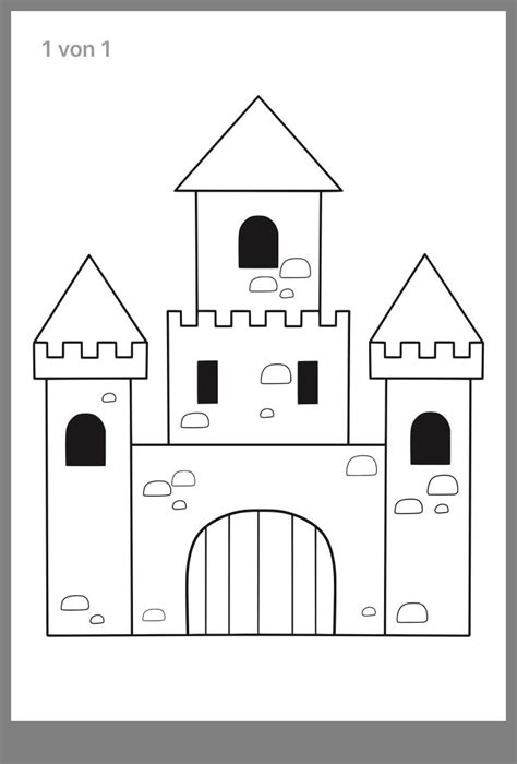 Pin von Lily Kutten auf vorlagen | Ritterburg, Schlosszeichnung, Ausmalbild