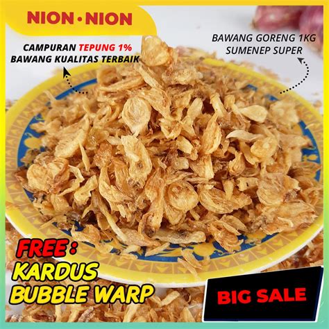 Jual Bawang Goreng Sumenep 1 Kg Brambang Goreng 1Kilo Bawang Merah