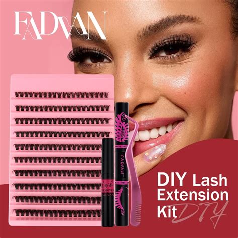 Fadvan P P Diy Eyelash Extension Kit Individual Lashes Cluster D