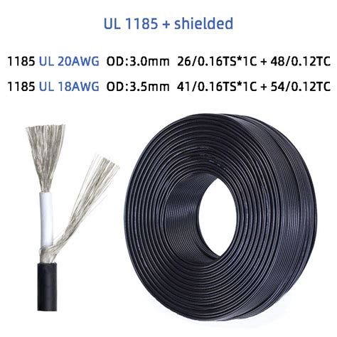 Awg Wholesale Ul1185 20awg Shielded Cable 1185 Wire Single Core Od3 0mm