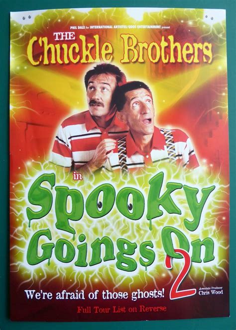 The Chuckle Brothers Spooky Goings On 2 Tour Theatre Flyer 2007 Ebay