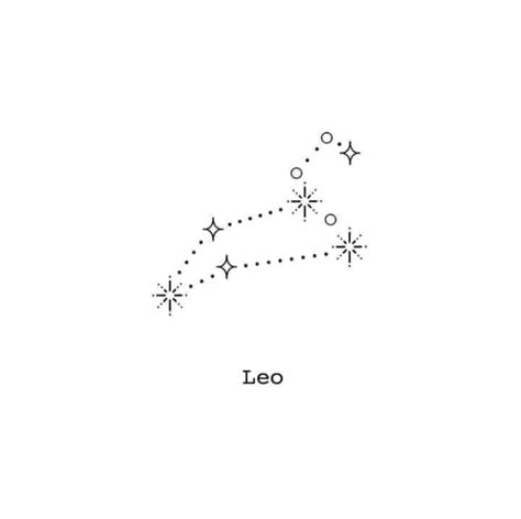 Leo Zodiac Sign Tattoo With Stars