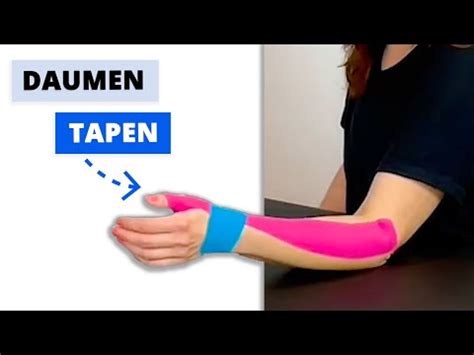 Daumen Tapen Kinesio Tape Anleitung Sofort Anwendbar Youtube