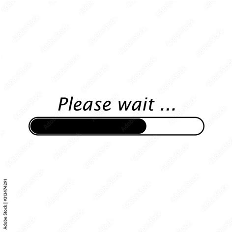 Vetor De Please Wait Bar Process Icon Vector Element Isolated On White