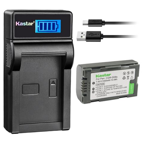 Kastar Battery Lcd Usb Charger For Panasonic Cgr D08 Pv Gs14 Pv Gs15 Pv