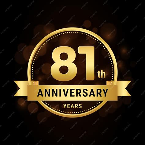 Premium Vector 81th Anniversary Anniversary Celebration Template