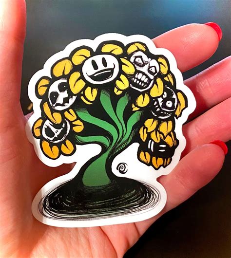 Flowey Bouquet Undertale Die Cut Sticker Etsy