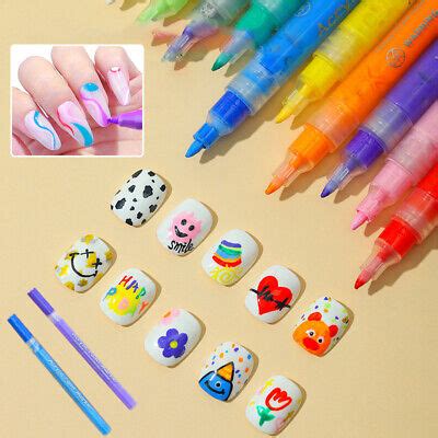 Farben Nail Art Graffiti Stift Gelpoliermittel Wasserfest Malerei R